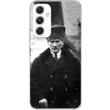 TechTree Samsung Galaxy A54 Uyumlu Mustafa Kemal Atatürk Portre Baskılı Silikon Kılıf