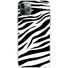 TechTree iPhone 11 Pro Max Uyumlu Zebra Tasarımlı Baskılı Silikon Kılıf
