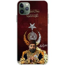 TechTree iPhone 11 Pro Max Uyumlu Abdülhamid Han Baskılı Silikon Kılıf