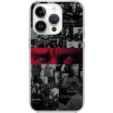 TechTree iPhone 14 Pro Max Uyumlu Atatürk Gözler Tasarım Baskılı Silikon Kılıf