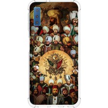 TechTree Samsung Galaxy A7 2018 Uyumlu Osmanlı Padişahları Baskılı Silikon Kılıf