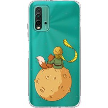 TechTree Redmi 9t - Poco M3 Uyumlu Küçük Prens Gezegen Boa Tasarımlı Baskılı Silikon Kılıf