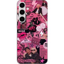 TechTree Galaxy S24 Fe Uyumlu Blackpink Kolaj Baskılı Silikon Kılıf