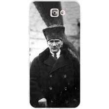 TechTree Samsung Galaxy J7 Prime Uyumlu Mustafa Kemal Atatürk Portre Baskılı Silikon Kılıf