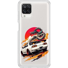 TechTree Samsung Galaxy A12 - M12 Uyumlu Gtr Güneş Ejderha Tasarımlı Baskılı Silikon Kılıf