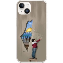 TechTree iPhone 13 - 14 Uyumlu Mescid-I Aksa Duvar Baskılı Silikon Kılıf