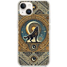 TechTree iPhone 14 Plus- 15 Plus Uyumlu Yalnız Kurt Göktürk Baskılı Silikon Kılıf