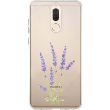 TechTree Huawei Mate 10 Lite Uyumlu Lavanta Çiçek Tasarımlı Baskılı Silikon Kılıf
