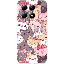 TechTree Xiaomi Mi 14T Pro Uyumlu Sevimli Kediler Baskılı Silikon Kılıf