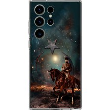 TechTree Samsung Galaxy S24 Ultra Uyumlu Atatürk At Üstünde Zafer Baskılı Silikon Kılıf