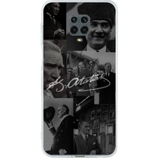 TechTree Redmi Note 9 ve 9s Uyumlu Kemal Atatürk Imza Baskılı Silikon Kılıf