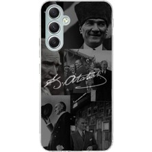 TechTree Samsung Galaxy A34 Uyumlu Kemal Atatürk Imza Baskılı Silikon Kılıf