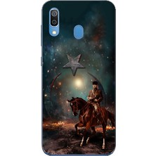 TechTree Samsung Galaxy A20 / A30 Uyumlu Atatürk At Üstünde Zafer Baskılı Silikon Kılıf