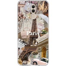 TechTree Huawei Mate 20 Lite Uyumlu Paris Kolaj Baskılı Silikon Kılıf