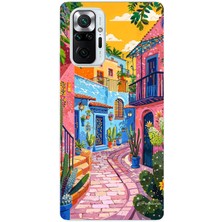 TechTree Redmi Note 10 Pro Uyumlu Renkli Sanat Sokak Silikon Kılıf