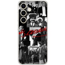 TechTree Samsung Galaxy S24 Uyumlu Kırmızı Mustafa Kemal Atatürk Imza Baskılı Silikon Kılıf