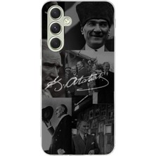 TechTree Samsung Galaxy A15 Uyumlu Kemal Atatürk Imza Baskılı Silikon Kılıf
