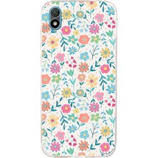 TechTree Huawei Y5 2019 - Honor 8s Uyumlu Dekoratif Çiçekler Baskılı Silikon Kılıf