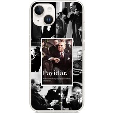 TechTree iPhone 13 - 14 Uyumlu Atatürk Payidar Baskılı Silikon Kılıf