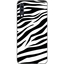 TechTree Samsung Galaxy A70 Uyumlu Zebra Tasarımlı Baskılı Silikon Kılıf
