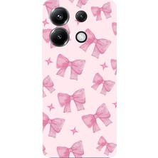 TechTree Poco X6 Pro Uyumlu Pembe Fiyonklar Baskılı Silikon Kılıf