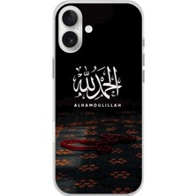 TechTree iPhone 16 Plus Uyumlu Elhamdülillah Tesbih Baskılı Silikon Kılıf