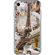 TechTree iPhone 6 - 6s Uyumlu Paris Kolaj Baskılı Silikon Kılıf