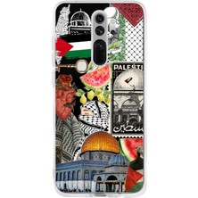 TechTree Redmi Note 8 Pro Uyumlu Filistin Özgürlük Kolajı Baskılı Silikon Kılıf