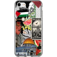 TechTree iPhone 6 - 6s Uyumlu Filistin Özgürlük Kolajı Baskılı Silikon Kılıf