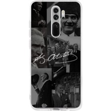 TechTree Redmi Note 8 Pro Uyumlu Kemal Atatürk Imza Baskılı Silikon Kılıf