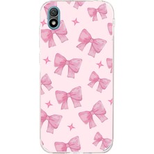 TechTree Huawei Y5 2019 - Honor 8s Uyumlu Pembe Fiyonklar Baskılı Silikon Kılıf