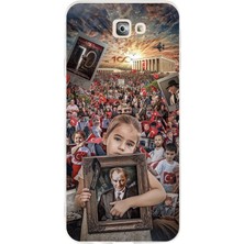 TechTree Samsung Galaxy J7 Prime Uyumlu Anıtkabir Atatürk Portre Baskılı Silikon Kılıf