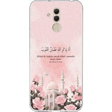 TechTree Huawei Mate 20 Lite Uyumlu Rad Suresi Cami ve Güller Baskılı Silikon Kılıf