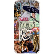 TechTree Huawei Y5 2019 - Honor 8s Uyumlu Scarface Kolaj Tasarımlı Baskılı Silikon Kılıf