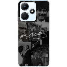 TechTree Infinix Hot 30I Uyumlu Kemal Atatürk Imza Baskılı Silikon Kılıf
