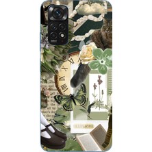 TechTree Redmi Note 11 - 11S Uyumlu Yeşil Estetik Pano Kolaj Baskılı Silikon Kılıf