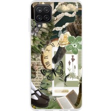 TechTree Samsung Galaxy A22-M22-M32 Uyumlu Yeşil Estetik Pano Kolaj Baskılı Silikon Kılıf