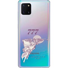 TechTree Samsung Galaxy Note 10 Lite Uyumlu 777 Melek Tasarımlı Baskılı Silikon Kılıf