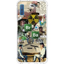 TechTree Samsung Galaxy A7 2018 Uyumlu Breaking Bad Kolaj Baskılı Silikon Kılıf