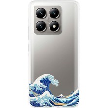 TechTree Xiaomi Mi 14T Pro Uyumlu Kanagawa Oki Nami Ura Dalgası Tasarımlı Baskılı Silikon Kılıf