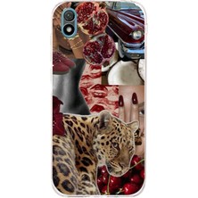 TechTree Huawei Y5 2019 - Honor 8s Uyumlu Leopar Kırmızı Vibes Baskılı Silikon Kılıf