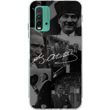 TechTree Redmi 9t - Poco M3 Uyumlu Kemal Atatürk Imza Baskılı Silikon Kılıf