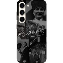 TechTree Samsung Galaxy S23 Uyumlu Kemal Atatürk Imza Baskılı Silikon Kılıf