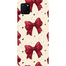 TechTree Samsung Galaxy Note 10 Lite Uyumlu Büyük Kırmızı Fiyonklar Baskılı Silikon Kılıf