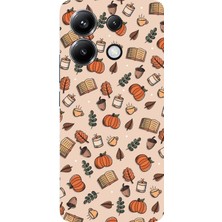 TechTree Poco X6 Pro Uyumlu Sonbahar Balkabağı Baskılı Silikon Kılıf