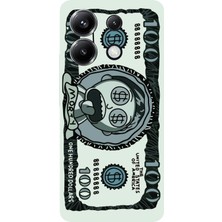 TechTree Poco X6 Pro Uyumlu Morty Dolar Baskılı Silikon Kılıf