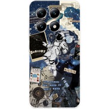 TechTree Xiaomi Mi 14T Pro Uyumlu Retro Astronot Tasarımlı Baskılı Silikon Kılıf