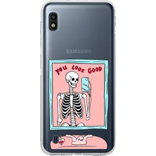 TechTree Samsung Galaxy J8 - A6 Plus Uyumlu You Look Good Iskelet Tasarımlı Baskılı Silikon Kılıf