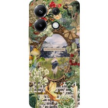 TechTree Poco X6 Pro Uyumlu Yeşil Doğa Baskılı Silikon Kılıf