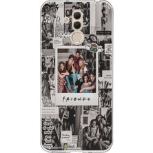 TechTree Huawei Mate 20 Lite Uyumlu Friends Nostalji Tasarımlı Tasarımlı Baskılı Silikon Kılıf